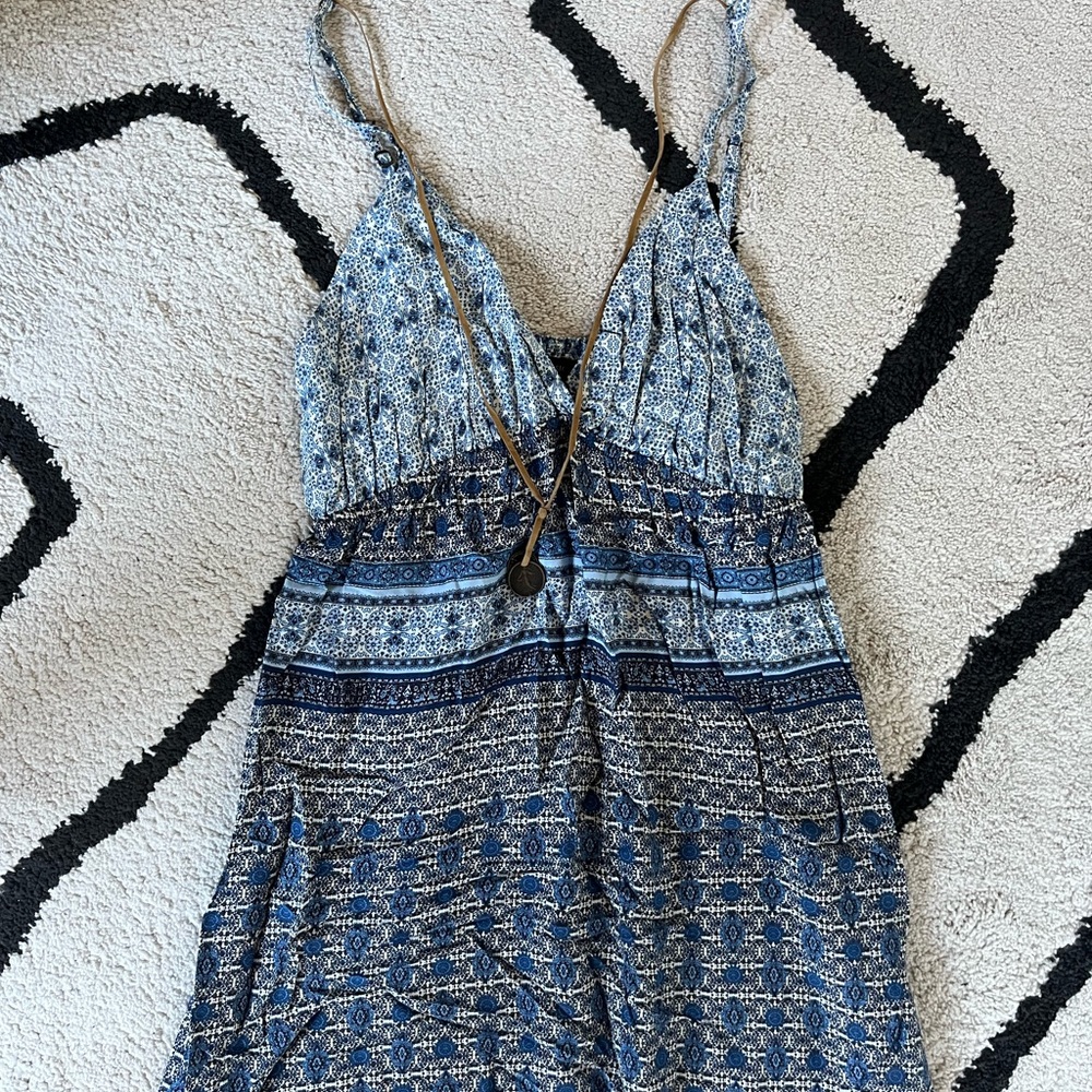 Blue print maxi dress